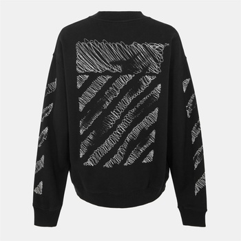 OFF WHITE Блуза OFF WHITE Men's Scrib Skate Relaxed Fit Crew Sweatshirt - Black