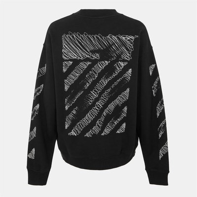 OFF WHITE Блуза OFF WHITE Men's Scrib Skate Relaxed Fit Crew Sweatshirt - Black