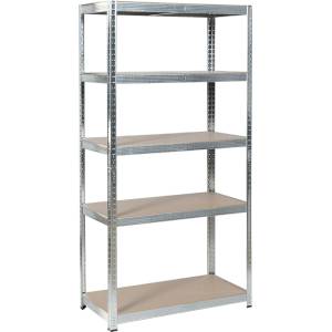 Carmen Метален стелаж Carmen CR-1010 - 150х75х30 см, до 100 кг на рафт - цинк (3580550) - xmall