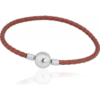 Linda's Jewelry kožený červený chirurgická ocel INR147