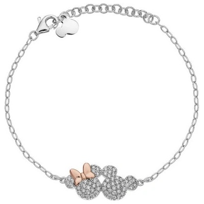 Disney strieborný náramok Mickey a Minnie BS00048TZWL-55.CS