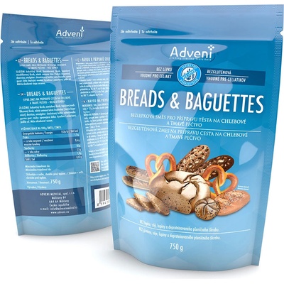 Adveni Bezlepková směs na chlebové a tmavé pečivo BREADS & BAGUETTES 5 kg