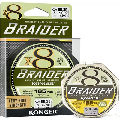 Konger šňůra Braider x8 150m 0,16m