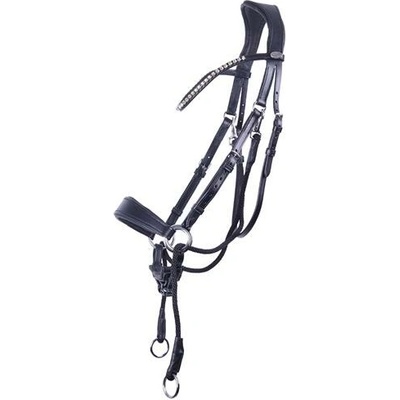 QHP Kožená bezudidlová uzdečka Sunna černá – Zbozi.Blesk.cz