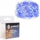 SPRINGOS LED reťaz Nano 1 m 10 LED 2x AA modrá