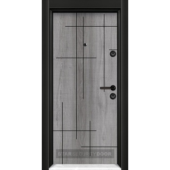 Image 1 of Starsteeldoor Блиндирана врата Parkdor SL 208 сив дъб (цена без монтаж)