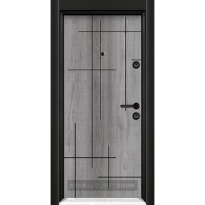 Starsteeldoor Блиндирана врата Parkdor SL 208 сив дъб (цена без монтаж)