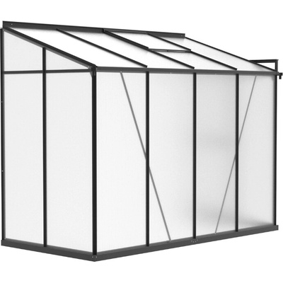 B2B Partner Skleník ke zdi 195 x 122 x 249 cm černý 915021