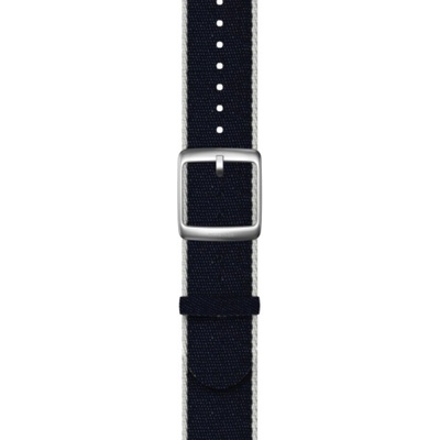 Withings Каишка Withings - Polyethylene, Silver buckle, 20mm, синя/бяла (3700546706592)