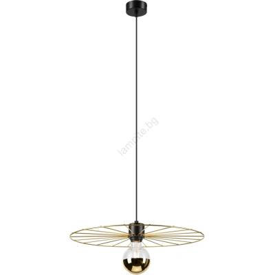 Пендел MONTANA 1xE27/15W/230V Ø 45 см златист/черен (LA54155)