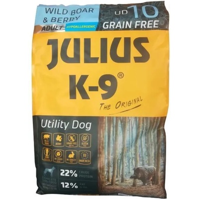 Julius-K9 Utility Dog Grain Free Adult Wild Boar & Berry 10 kg