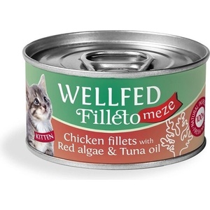 WELLFED Гурме за подрастващи котенца Wellfed Filleto Meze Kitten Chicken, 70 гр