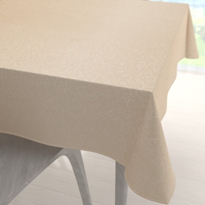 Biante Teflónový štvorcový obrus TF-092 Ornamenty béžová light 150x150 cm