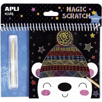 APLI Škrabací obrázky Magic Scratch Winter zima