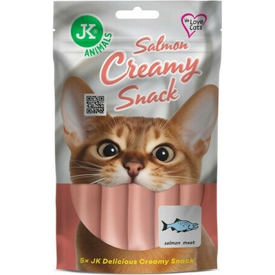 JK Animals krém pro kočky lososový 5 x 15 g – Hledejceny.cz