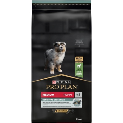 PRO PLAN Sensitive Digestion Puppy Food за кученца, богата на агнешко месо 12кг