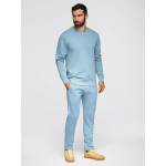 Ombre Clothing Мъжки спортен костюм суитшърт с кръгло деколте + панталони regular fit - светло синьо V7 Z122 Ombre Clothing Ombre Clothing | Sin | МЪЖЕ | S