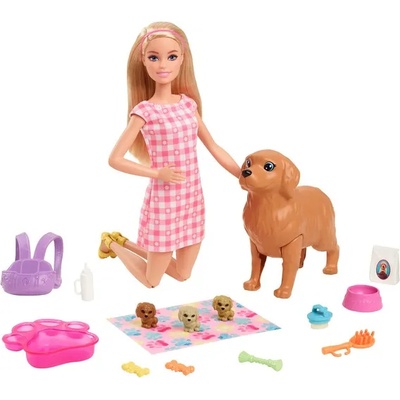 Mattel Barbie: Комплект за игра с новородени кученца (HCK75)