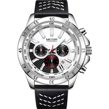 MEGIR Часовници megir to-38524 - Бял / Черен kp38524 (to-38524)
