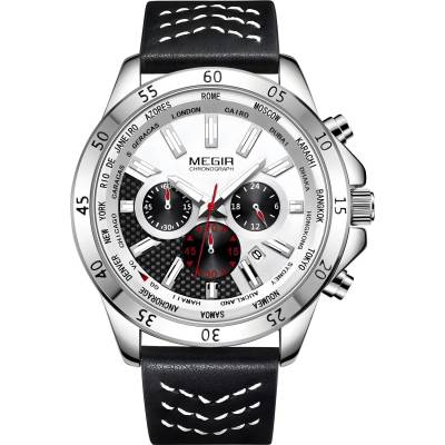 MEGIR Часовници megir to-38524 - Бял / Черен kp38524 (to-38524)