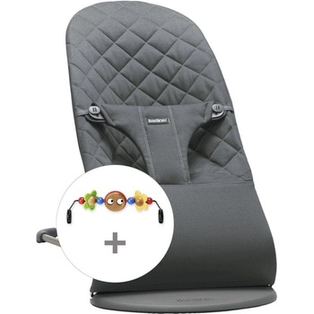 Babybjörn Bliss antracitová cotton s hračkou