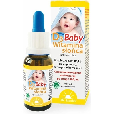 Dr. Jacob's Vitamín D3 BABY kvapky 20 ml