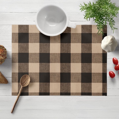 Biante bavlna prestieranie Olivia OL-017 Hnedo-béžová kocka veľká 30x40 cm