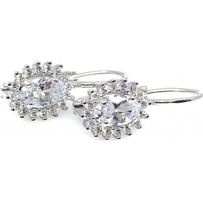Jan Kos jewellery zlaté náušnice s bílým kamenem 59634908