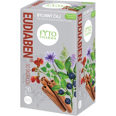 Fytopharma bylinný čaj EUDIABEN SO ŠKORICOU 20 x 1,5 g