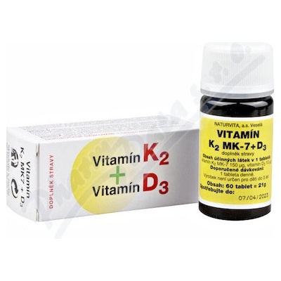 Naturvita Vitamín K2+D3 60 tabliet