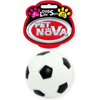 Pet Nova vinylová lopta futbalová so zvukom 7 cm