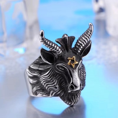 NNM пръстен Baphomet - SS8-182R златен
