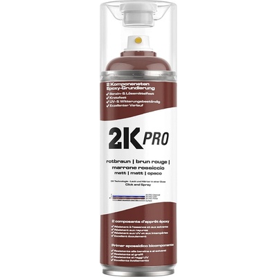 2KPro epoxidový základný náter v spreji 400 ml červenohnedý