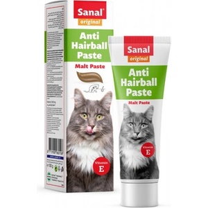 Sanal Малцова паста SANAL Cat Anti-Hairball - предотвратява образуването на космени топки, 100 гр, Холандия SV6010