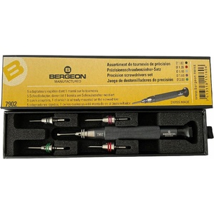 Bergeon Комплект прецизни отвертки Bergeon 7902 с 5 бързо сменяеми накрайника