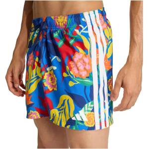 Adidas Бански гащета Adidas Mexicana Florals 3 Stripes 5´´ swimming shorts - Blue (Glory Blue / White)