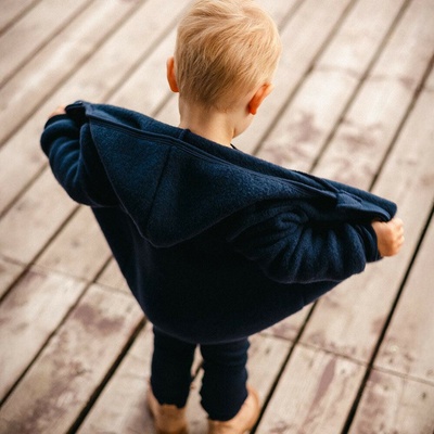 Eevi Merino detská fleecová bunda granátová