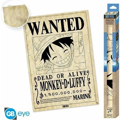 One Piece Plakát - Wanted Luffy 66 x 46 cm