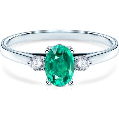 Savicki Prsteň Secret Garden biele zlato smaragd PI B SZMD 00085