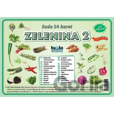 Sada 24 karet - Zelenina 2 - Petr Kupka