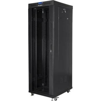 Lanberg Комуникационен шкаф Lanberg rack cabinet 19" free-standing 37U/800x1000 (flat pack) with glass door lcd black v2 (FF01-8037-12BL)