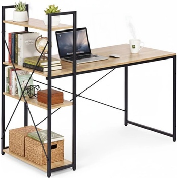 ModernHOME Компютърно бюро ModernHome, дървено, с рафтове за съхранение, подсилена метална конструкция, 120*60 см (TH-SD-6-16)