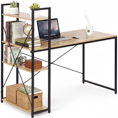ModernHOME Компютърно бюро ModernHome, дървено, с рафтове за съхранение, подсилена метална конструкция, 120*60 см (TH-SD-6-16)