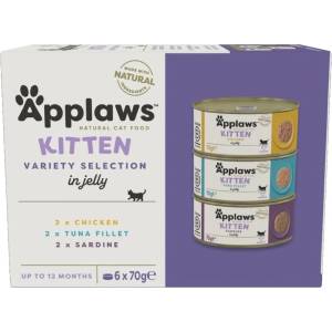 Applaws Cat Multipak - микс от вкусове в желе за котенца, 6x70 г, КОНСЕРВА