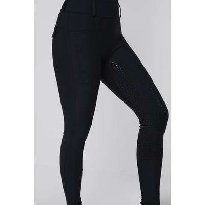 Fleur de lys Legíny dámske jazdecké Cedar celosedový grip čierna