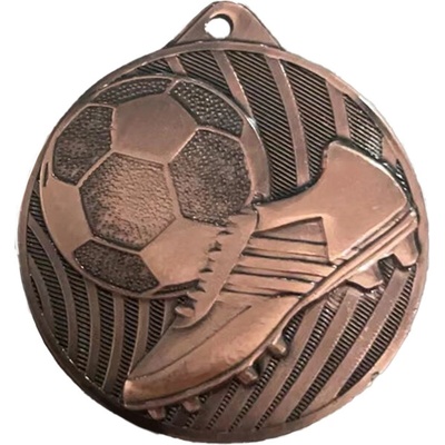 MMC0450/B Medaila futbal pr.50 mm hr.2 mm bronz 5x0,2 cm