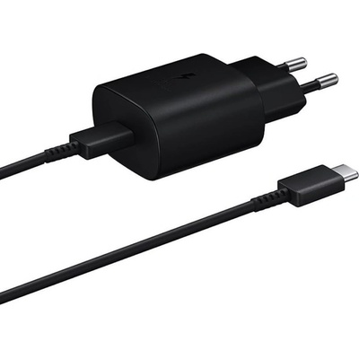 Комплект EP-TA800 захранване за ел. мрежа с USB-C изход и EP-DA705 USB-C кабел (черен) - Samsung Power Delivery 3.0 25W Wall Charger Set (bulk)