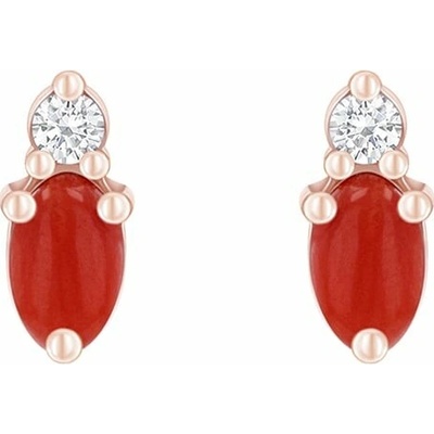 Eppi Zlaté cluster náušnice s korálmi a diamantmi Phyllis E42880