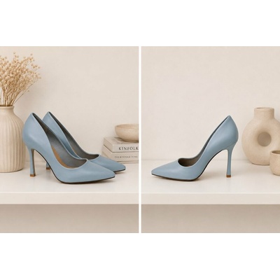 Ideal Shoes dámské lodičky modrá