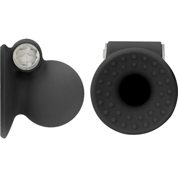 Image 1 of Ouch! Vibrating Nipple Suckers Black